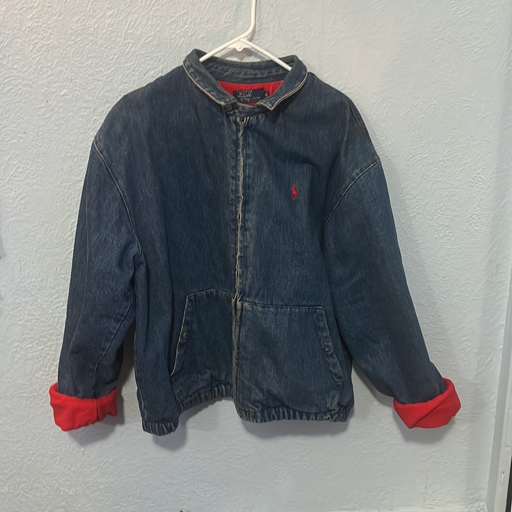VTG* Ralph Lauren denim coat sz XL - Picture 2 of 6